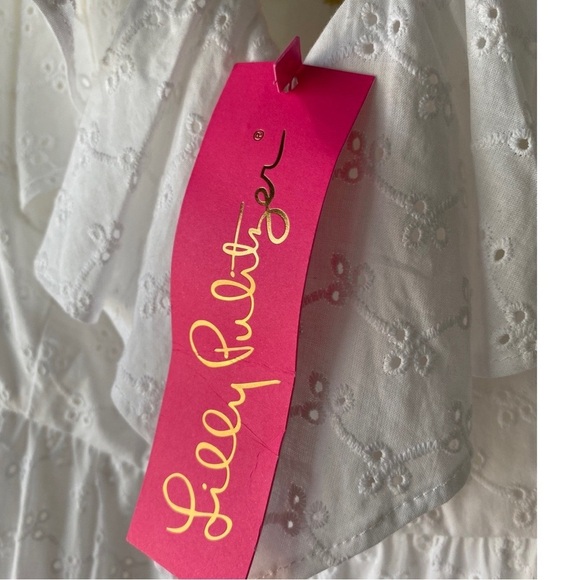 Lilly Pulitzer Emie Ditzy Vine Eyelet Dress Resort White Size 6 NEW - Picture 10 of 14